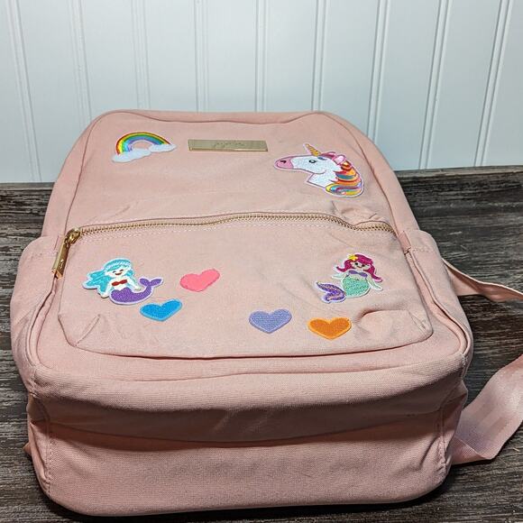 Jujube Girls Pink Mermaid Unicorn Rainbow Hearts Backpack - Picture 4 of 7